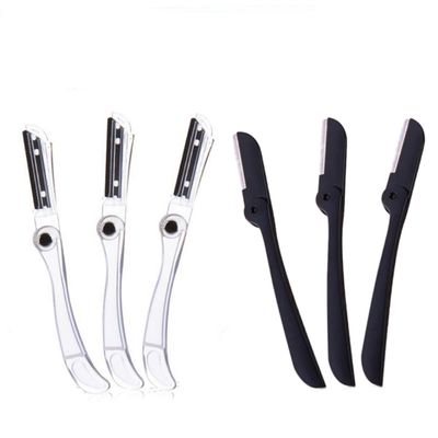 WOONEKY 6pcs Eyebrow Razor Kit Safe and Portable Facial Hair Remover for Women Easy to Control Trimmer for Eyebrow Shaping Travel-friendly Design Random Colors