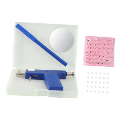 WOONEKY Professional Studs Steel Ear Navel Tool Kit Simple Operation Eargun Suit Includes 48 Studs 100 Pcs Earrings