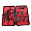 Beatifufu Stainless Steel Manicure and Pedicure Set with Pu Case Complete Nail Grooming Kit for Hand and Foot Care Includes Nail Clippers Cuticle Remover and More view 1