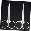 WOONEKY 2pcs Stainless Steel Nose Hair Trimmer and Eyebrow Scissors Rounded Tip for Safety and Curved Blades for Precision Trimming for Men and Women Easy to Use view 4
