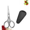 WOONEKY Portable Beard Trimming Scissors Facial Hair Grooming Tools with Pu Cover for Men Women for Mustache Beard Maintenance Kit view 3