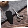 WOONEKY Portable Beard Trimming Scissors Facial Hair Grooming Tools with Pu Cover for Men Women for Mustache Beard Maintenance Kit view 4
