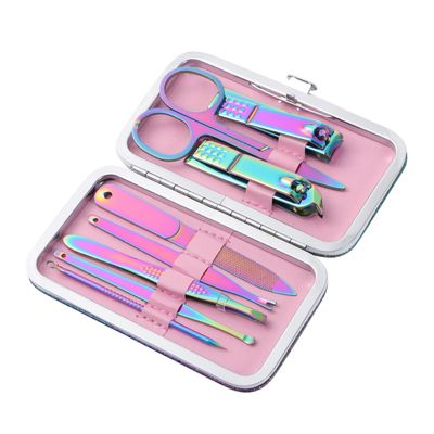 WOONEKY 1set Stainless Steel Nail Clipper Set for Manicure and Pedicure Ergonomic Nail Trimming Tools for Adults