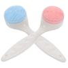 Beatifufu 2pcs Manual Facial Cleansing Brush Scrubber for Gentle Exfoliation Non-Abrasive Design Random Colors for All Skin Types and Ages view 1