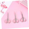 Beatifufu 3pcs Stainless Steel Scissors Grooming Scissors Nose Hair Trimmer Vibrissa Scissor Eyebrow Scissor Beauty Care Tools view 3