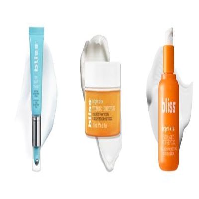 Bliss Eye Do All Things Eye Gel + Bright Idea Vitamin C Facial Serum + Bright Idea Vitamin C Facial Moisturizer | Complete Hydration & Brightening Trio