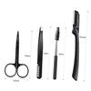 Beatifufu 4pcs Beauty Eyebrow Set for Women Eyebrow Trimmer Clip Comb Precision Tools Beginners and Daily Use Black view 3