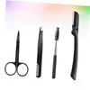 Beatifufu 4pcs Beauty Eyebrow Set for Women Eyebrow Trimmer Clip Comb Precision Tools Beginners and Daily Use Black view 4