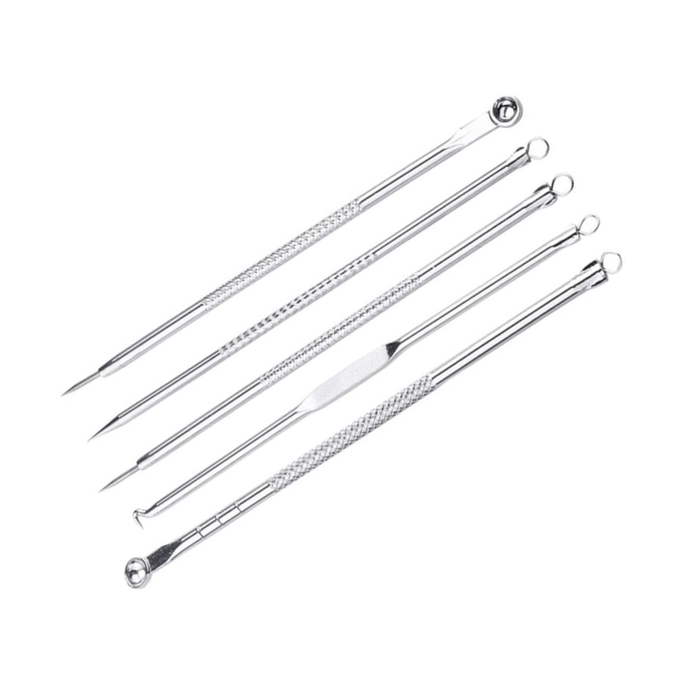 WOONEKY Blackhead Extraction Tool Kit with Storage Case Professional Facial Cleansing Tools for All Skin Types Includes Mirror for Removing Blackheads Whiteheads and Blemishes