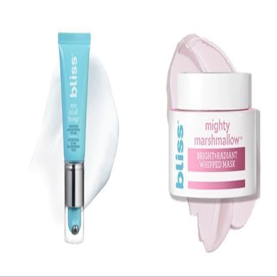 Bliss Eye Do All Things Eye Gel + Mighty Marshmallow Whipped Face Mask | Hydration & Brightening Duo