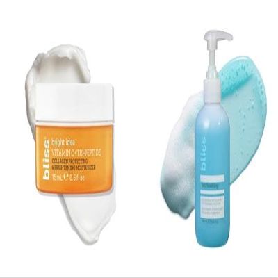 Bliss Bright Idea Tri-Peptide Vitamin C Moisturizer + Fab Foaming 2-in-1 Cleanser Duo