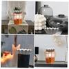 Garneck 150pcs Leakproof Candle Melt Liner Cups Wax Warmer Paper Trays for Aromatherapy and Home Use Elegant Black Design view 3