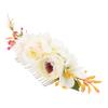 BIUDECO Flower Design Bridal Hair Comb Elegant Cloth Floral Headpiece for Weddings Bridesmaids and Special Occasions Lightweight and Comfortable Hair Ornament view 1