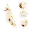 BIUDECO Flower Design Bridal Hair Comb Elegant Cloth Floral Headpiece for Weddings Bridesmaids and Special Occasions Lightweight and Comfortable Hair Ornament view 4