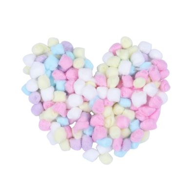 Mikinona 1bag Pure Cotton Makeup Balls for Absorbent Colored Cotton Balls for Beauty Salons Home Use Gentle All Skin Types