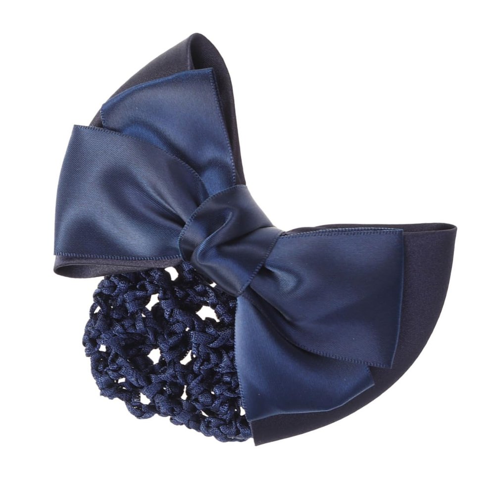 Mikinona Elastic Bun Bow Headdress Hair Snood Net Mesh Clip for Women High-elasticity Hair Net for Dance Office and Parties for Professional Look
