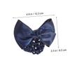 Mikinona Elastic Bun Bow Headdress Hair Snood Net Mesh Clip for Women High-elasticity Hair Net for Dance Office and Parties for Professional Look view 2