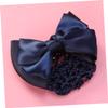 Mikinona Elastic Bun Bow Headdress Hair Snood Net Mesh Clip for Women High-elasticity Hair Net for Dance Office and Parties for Professional Look view 3