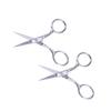 NOLITOY 2pcs Stainless Steel Eyebrow Scissors for Women Men Facial Hair Removal Beard Trimmer Nose Hair Scissors view 1