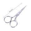 NOLITOY 2pcs Stainless Steel Eyebrow Scissors for Women Men Facial Hair Removal Beard Trimmer Nose Hair Scissors view 4