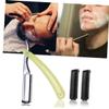 NOLITOY Stainless Steel Folding Straight for Manual Beard Shaving Travel-friendly Design for Barbers and Home Use for Sideburns and Fine Hair Trimming view 3