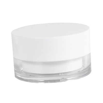 HONMEET 4pcs Refillable Cosmetic Cream Containers Airtight Lids for Face Cream Lotion and Storage and Leak Makeup Jars White