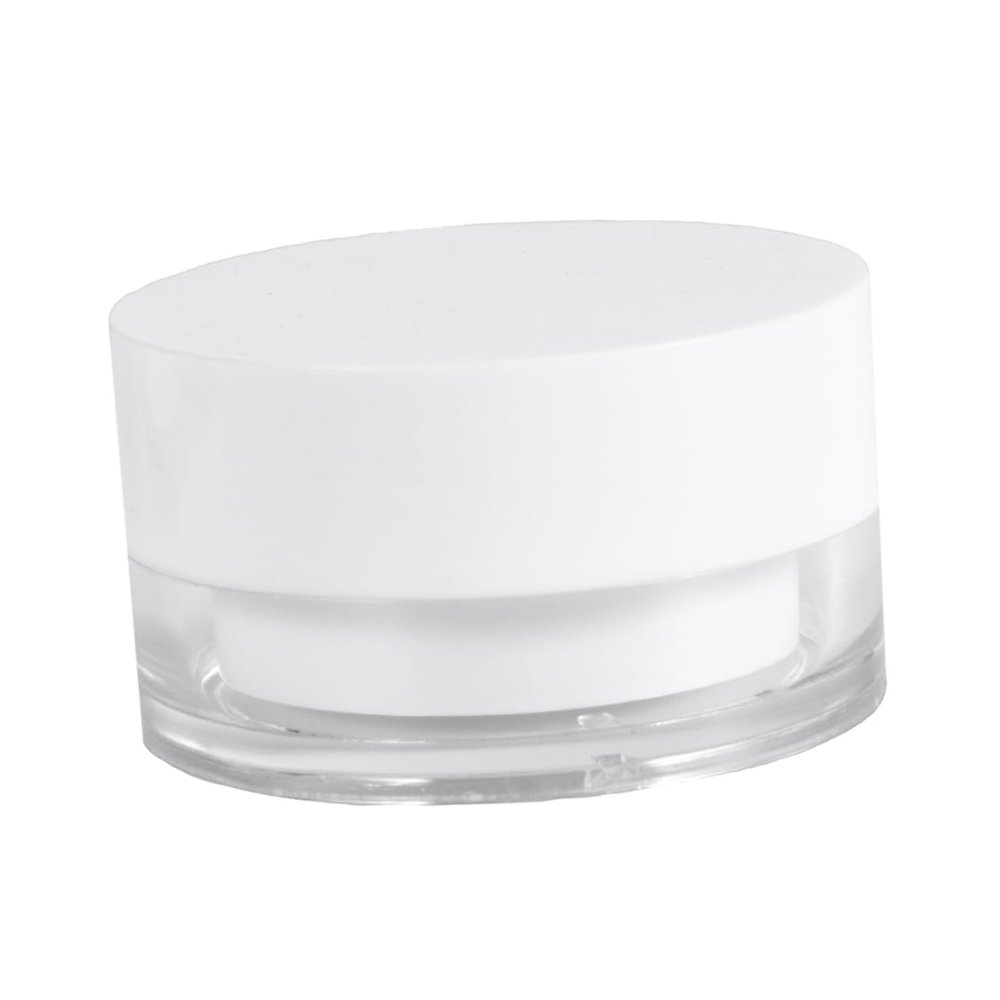 HONMEET 4pcs Refillable Cosmetic Cream Containers Airtight Lids for Face Cream Lotion and Storage and Leak Makeup Jars White