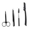 SOESFOUFU 4pcs Eyebrow Grooming Kit for Women Eyelash Comb Eyebrow Scissors Tweezers for Beginners Black Skin Care Set for Precise Shaping and Trimming view 1