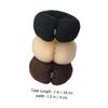 VINTORKY 6pcs Hair Donut Shaper for Women Practical Bun Maker Tool for Long Hair Easy to Use Nylon Chignon Accessories in Black and Options view 2