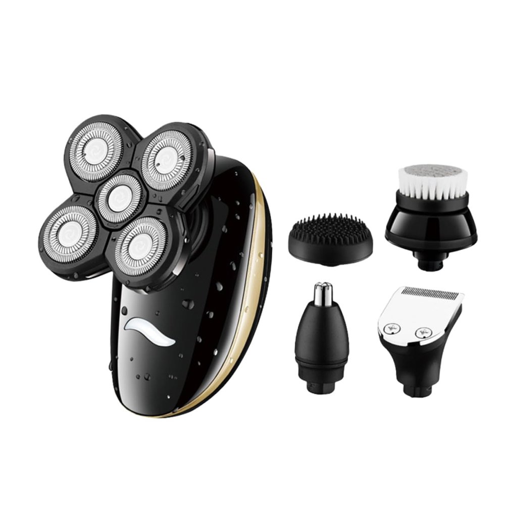FOMIYES Rotary Electric Shaver with Beard Trimmer Washable Razor for Men Rechargeable Grooming Kit Versatile Head Shaver for Wet Dry Use