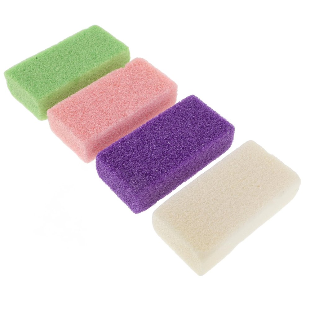 Outanaya 4pcs Foot Care Tools Set Stone Foot File Remover Dead Skin Remover for Men Women Random Color
