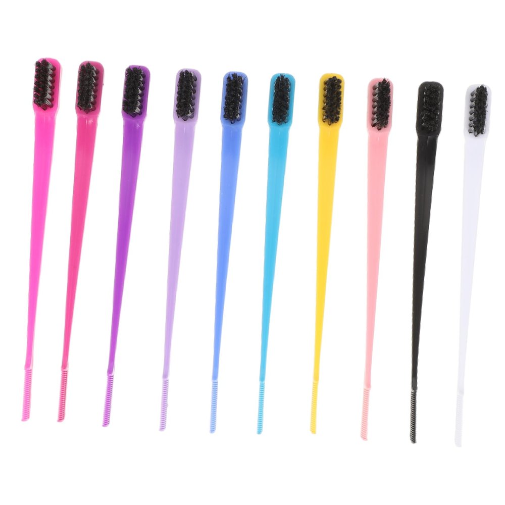 HAPINARY Brow Comb Brush Set 10pcs Eyebrow Brush Comb for Eyebrows Makeup Tool Easy to Use Non-slip Grip