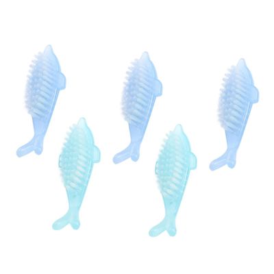 HAPINARY 5pcs Nail Brush Fingernail Brush for Dust Cleaning Manicure Supply for Nail Salons Random Color
