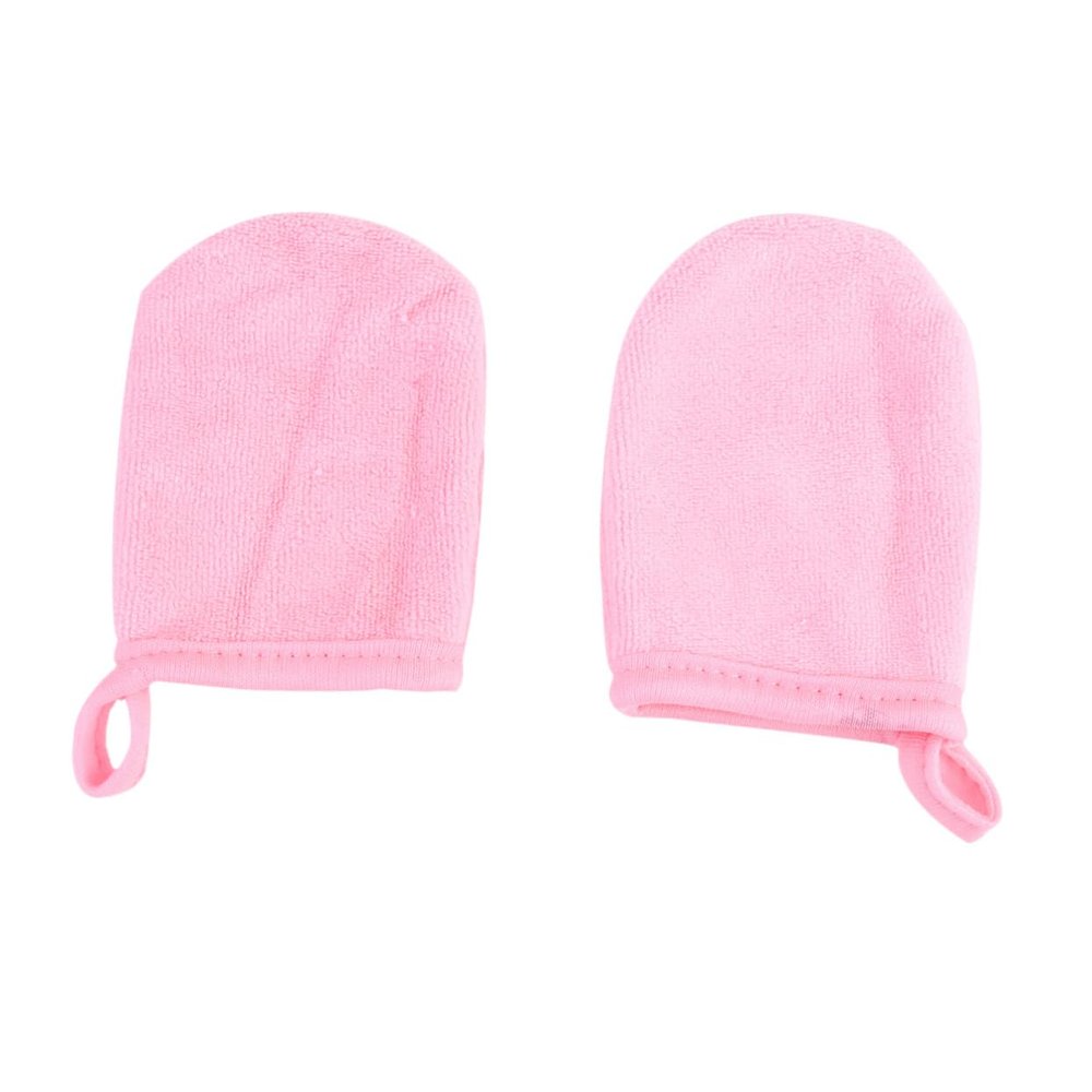 Outanaya 3pcs Makeup Removal Pads Cleansing Gloves Microfiber Face Cleaning Puff Reusable Makeup for Day Night
