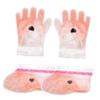 HONMEET 2pairs Peach Paraffin Wax Therapy Cover Kit for Hand and Feet Care and Comfortable for Home and Salon Use Exfoliating Scrub Gloves Included view 1