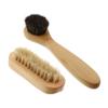 Gogogmee Wooden Dual-Sided Nail Cleaning Brush Set 2PCS Pig Bristle Finger Cleaning Tools for Dust Removal and Manicure view 1