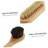 Gogogmee Wooden Dual-Sided Nail Cleaning Brush Set 2PCS Pig Bristle Finger Cleaning Tools for Dust Removal and Manicure view 3