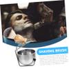 HONMEET Beard Shaving Brush Kit with Soap Bowl Rack Durable Stainless Steel Shaving Accessories for Smooth Experience Easy to Clean and Travel-friendly view 2