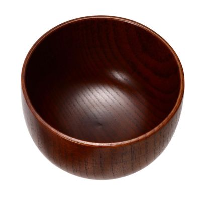 Outanaya Men's Shaving Soap Bowl Brown Wooden Shave Mug Container for Face Shaving