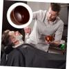 Outanaya Men's Shaving Soap Bowl Brown Wooden Shave Mug Container for Face Shaving view 2