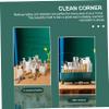 ABOOFAN Creative Rotating Cosmetics Organizer Elegant Dresser Box for Makeup Skincare and Daily Essentials Material Capacity Green Design Versatile Storage for Vanity and Desktop view 3