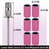 100Pcs(240 Grit Pink) Sanding Bands Nail Drill Bit with 0.31in Diameter,Nail Drill Bits Extreme Fine Grit Sanding Band,Sanding Belt Upgrade Mandrel Bits,Professional Nail Drill Bit for Acrylic Nails view 2
