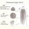 Meiverah scar human hair replacement Accidental burns without hair for men women Hairline Loss Straight Tape in Replacement Toupee (Cinnamon Sugar 70% Gray 30%, 0.78"x1.5") view 3