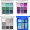 4 Pack/Set Eyeshadow Palette Set - Black, Blue, Green, Purple Themes, High Pigmented Blendable Matte & Glitter Shimmer Finishes, 24-Hour Long Wear Eye Makeup for Christmas Party & Music Festival view 1