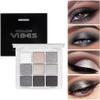 4 Pack/Set Eyeshadow Palette Set - Black, Blue, Green, Purple Themes, High Pigmented Blendable Matte & Glitter Shimmer Finishes, 24-Hour Long Wear Eye Makeup for Christmas Party & Music Festival view 3