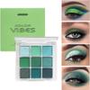 4 Pack/Set Eyeshadow Palette Set - Black, Blue, Green, Purple Themes, High Pigmented Blendable Matte & Glitter Shimmer Finishes, 24-Hour Long Wear Eye Makeup for Christmas Party & Music Festival view 4