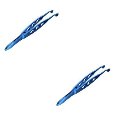 FRCOLOR 2pcs Tweezer Meibomian Gland Metal for Eye Health Compact Design for Blocked Glands and Relief for Women and Daily Use