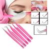 HADIZ Fiber Tip Eyelash Extension tweezers Lash Tweezer Japanese Steel set of five (Raspberry) view 3