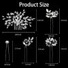 10 pcs Bride Hair Pins Rhinestone Bridal Hair Piece for Women Crystal Hair Accessories for Bride Bridesmaids Flower Girls(Silver) view 2