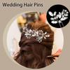 10 pcs Bride Hair Pins Rhinestone Bridal Hair Piece for Women Crystal Hair Accessories for Bride Bridesmaids Flower Girls(Silver) view 3